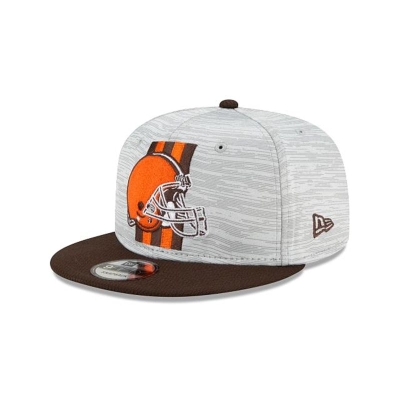 Cleveland Browns Gorra | New Era Official NFL Training 9fifty Snapback Cap Mexico - Marrom